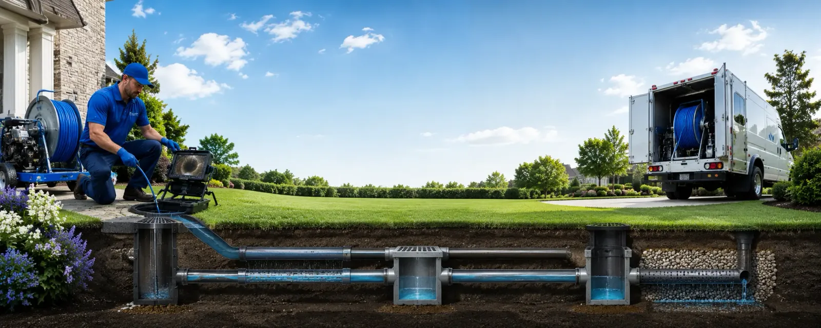 Outdoor drain cleaning information for North Hudson, NY